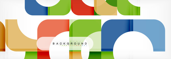 Colorful squares composition abstract banner. Illustration for business brochure or flyer, presentation and web design layout