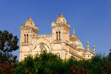 Fototapeta na wymiar The Acropolium, also known as Saint Louis Cathedral at Byrsa - Carthage, Tunis, Tunisia