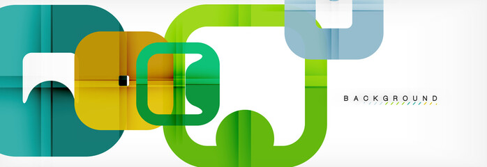 Square geometric background, multicolored template for business or technology presentation or web brochure cover layout, wallpaper.