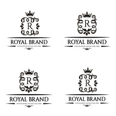 Royal brand logo design template. Vector illustration