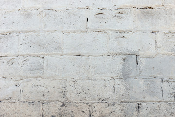 Background texture of a old white brick wall