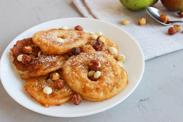Fried pear donuts