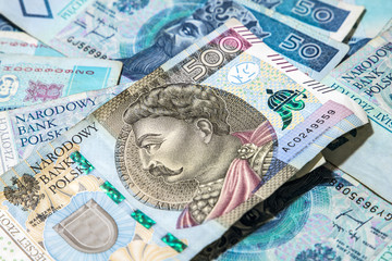 polish money background, 500 pln