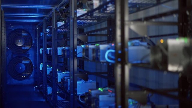 Server room for crypto currency mining.