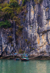 Fototapeta na wymiar a trip to Halong Bay Vietnam