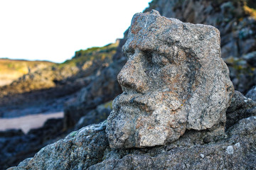 carved face