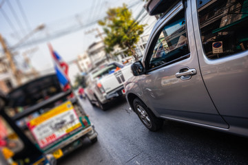 Fototapeta premium Busy street in Thailand