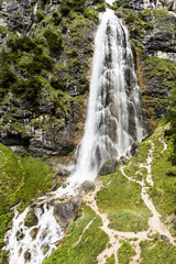One of the many waterfalls above Lake Achen in Austria. The highest Lake in the Austrian Tyrol