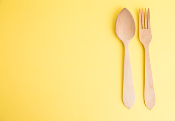wooden spoon and fork