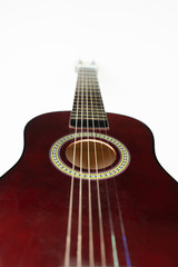 Fototapeta premium folk guitar on white background