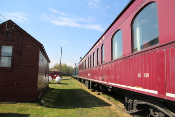 Obraz premium Outside The Train, Alberta Railway Museum, Edmonton, Alberta