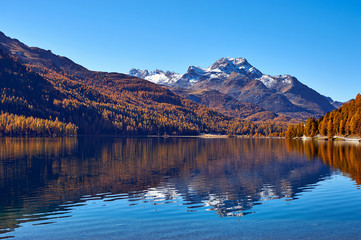 Beautiful autumn landscape in Switzerland.