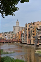 girona ジローナ　オニャル川の住宅群