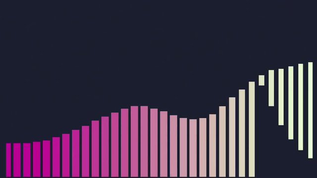 Animated motion graphics music sound chart graph equalizer measure
