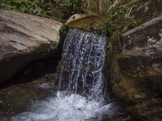 Waterfalls on the southern slope of the Rose Farm Krasnaya Polyana Sochi