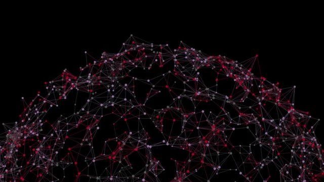 Animated motion graphics wireless neural mesh network cell lattice global matrix
