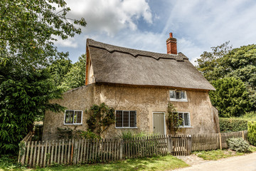 Fototapeta na wymiar Beautiful cottage on a sunny day in Norfolk, England