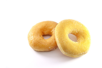 The doughnut isolated on a white background.