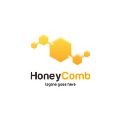 Honey Comb Logo design concept, Bee or Technology logo template