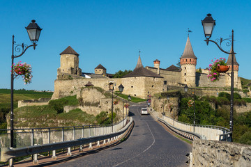 Fototapeta na wymiar Kamianets Podilskyi Castle in summer, Ukraine