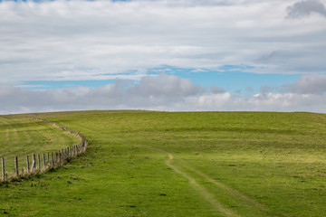 A pathway along the South Downs Way, near Firle in Sussex