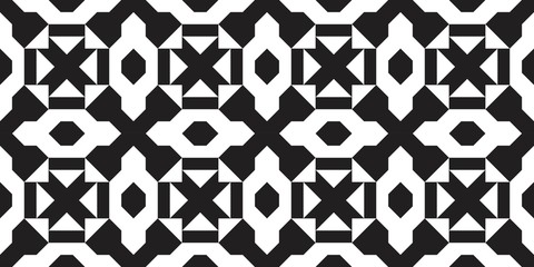 Seamless abstract pattern with striped black white background. Vector illusive background. Futuristic vibrant design.