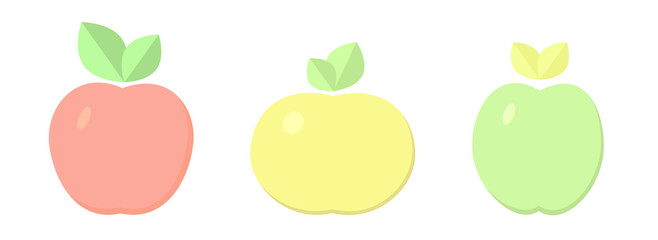Decorative apples vector icon