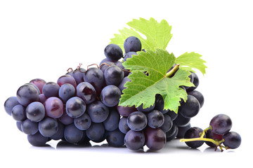Grapes on a white background