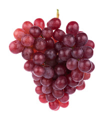 Ripe red grape isolated on white background