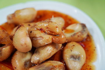 Salacca with sweet  fish sauce