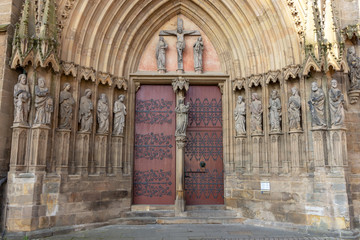 Hauptportal des Hohen Domes zu Erfurt, Thüringen