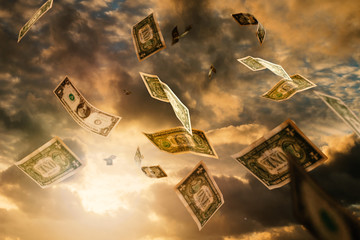 Geld fällt vom Himmel