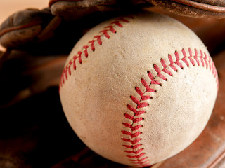 Sports Equipment old Baseball background texture