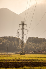 Strommast, Berglandschaft, Energie 