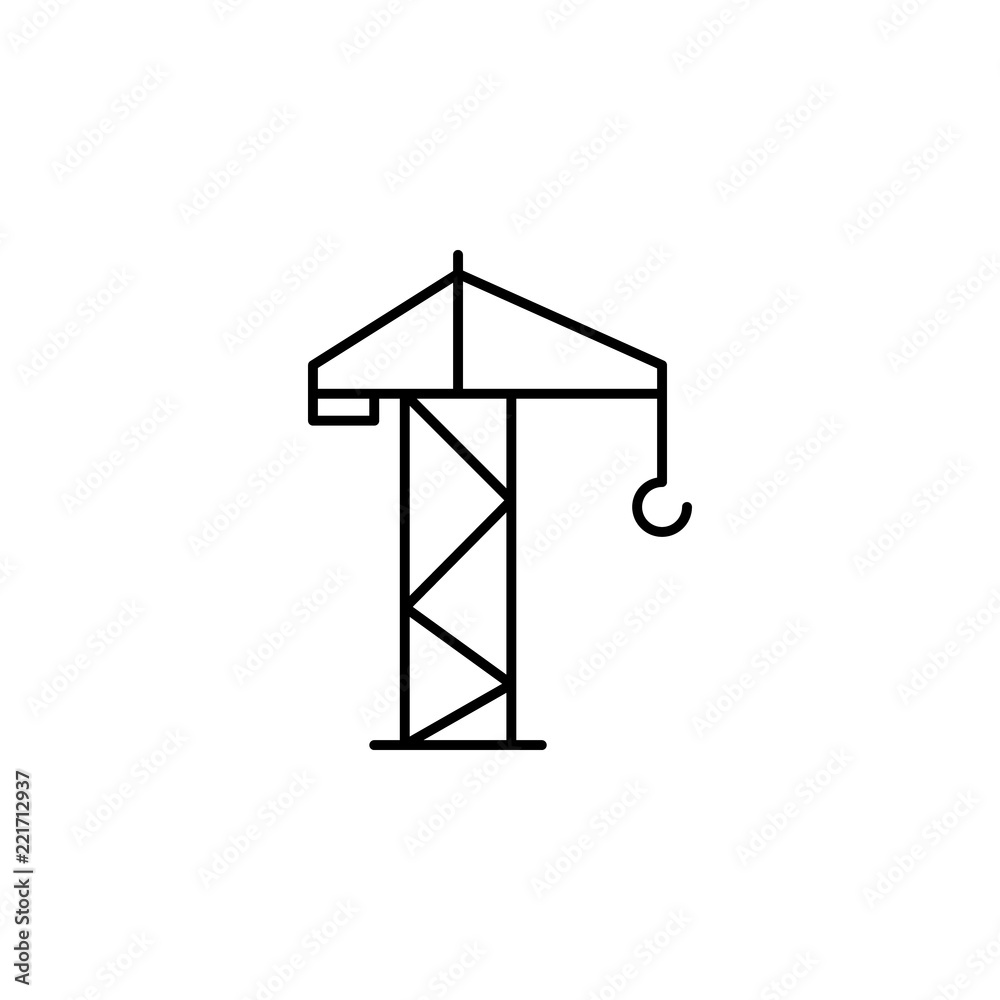 Poster crane icon. element of architecture icon for mobile concept and web apps. thin line crane icon can b