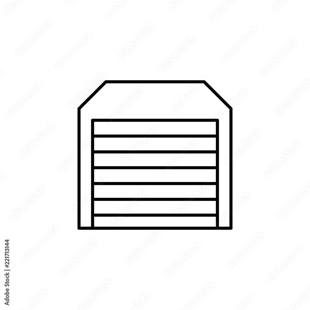 Poster garage icon. element of architecture icon for mobile concept and web apps. thin line garage icon can
