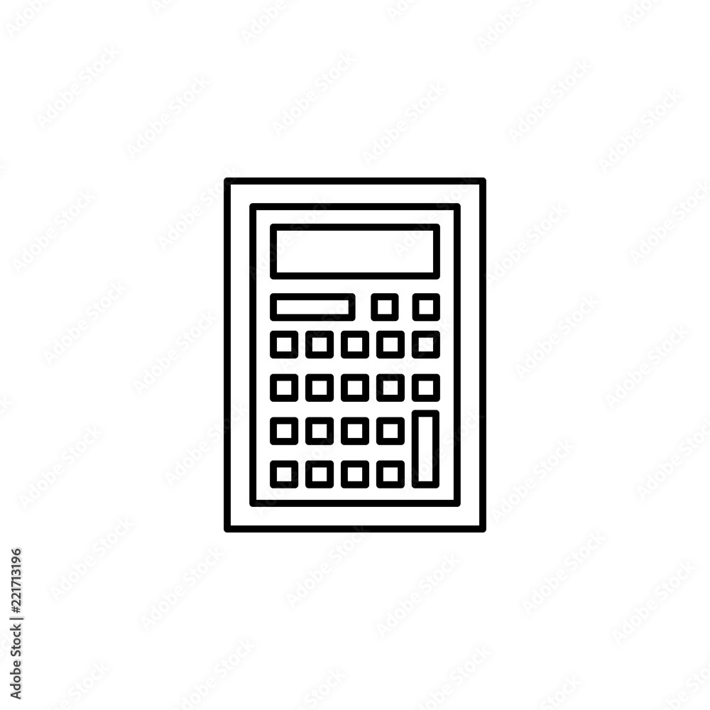 Poster calculator icon. element of architecture icon for mobile concept and web apps. thin line calculator 
