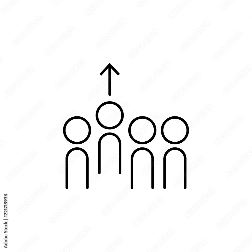 Poster employees leave work icon. element of arrow and object icon for mobile concept and web apps. thin li