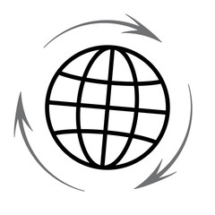 Fototapeta premium Earth Planet Design Vector Icon. Vector illustration