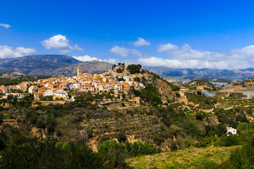 Obraz premium Beautiful mountain village Polop de la Marina, Spain