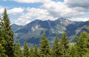 Obraz premium View of the Nebelhorn Mountain. Bavaria. Germany.