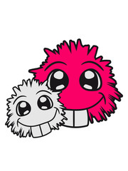 mama papa familie kind baby junges 2 team paar freunde groß klein süß niedlich haarig comic cartoon clipart lustig