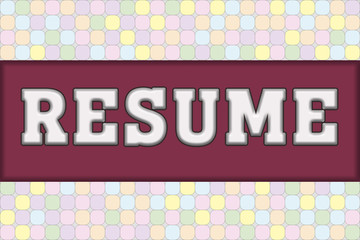 Resume banner logo on color texture