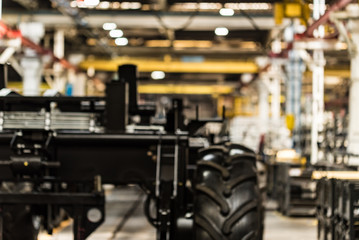 Naklejka premium Assembly workshop interior at big industrial plant