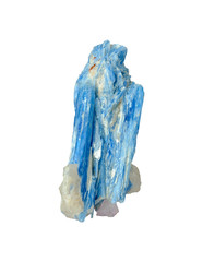 kyanite crystals on white background
