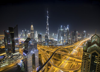 Fototapeta na wymiar Dubai the city if lights
