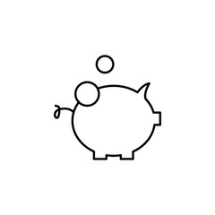 money box icon. Element of business icon for mobile concept and web apps. Thin line money box icon can be used for web and mobile