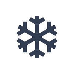 Obraz premium ChSnowflake icon. Black silhouette snow flake sign, isolated on white background. Flat design. Symbol of winter, frozen, Christmas, New Year holiday. Graphic element decoration. Vector illustration