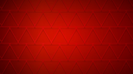 Abstract background of intersecting triangles with shadows in red colors