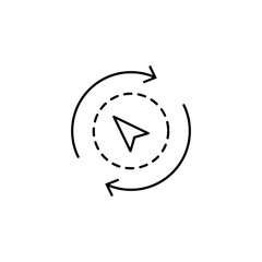 compass icon. Element of business icon for mobile concept and web apps. Thin line compass icon can be used for web and mobile